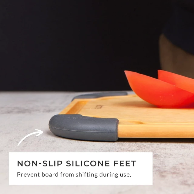Alt view image 6 of 7 - Essential Series 3-in-1 Cutting Board Set, Knife Friendly, Dishwasher Safe, Juice Groove, Reversible, Non-Porous, Eco-Friendly, Set of 3