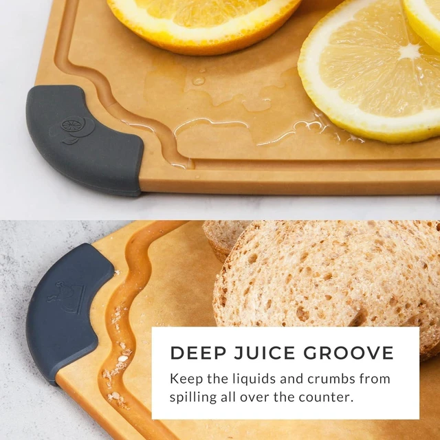 Alt view image 7 of 7 - Essential Series 3-in-1 Cutting Board Set, Knife Friendly, Dishwasher Safe, Juice Groove, Reversible, Non-Porous, Eco-Friendly, Set of 3