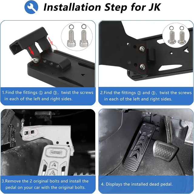 Alt view image 5 of 7 - Dead Pedal Foot Rest Pad Aluminum Alloy