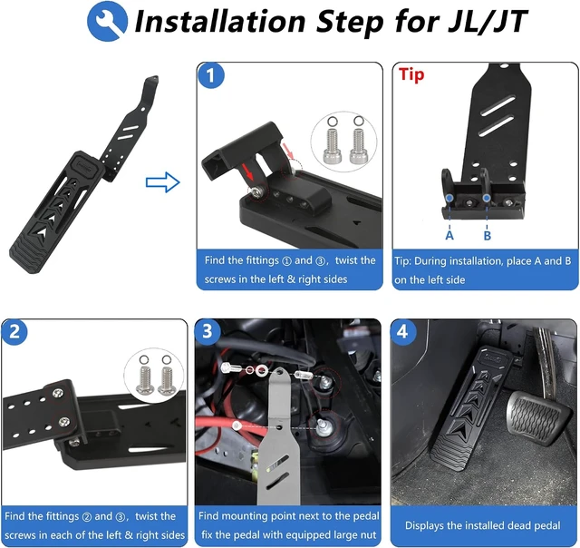 Alt view image 6 of 7 - Dead Pedal Foot Rest Pad Aluminum Alloy