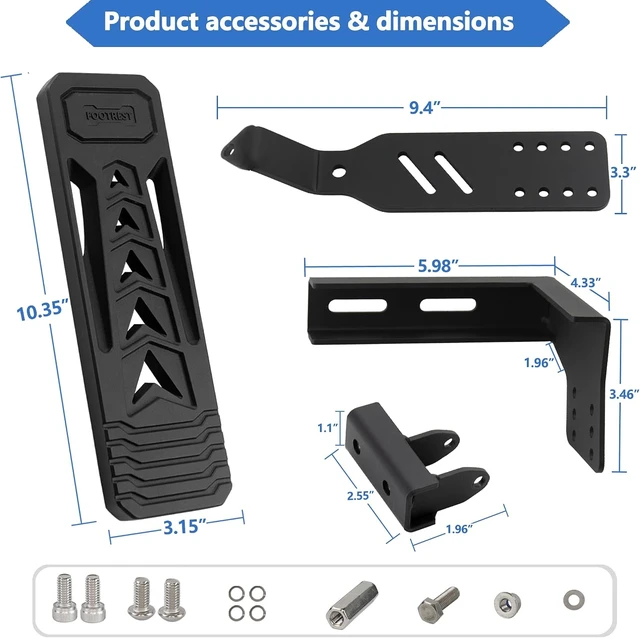 Alt view image 7 of 7 - Dead Pedal Foot Rest Pad Aluminum Alloy