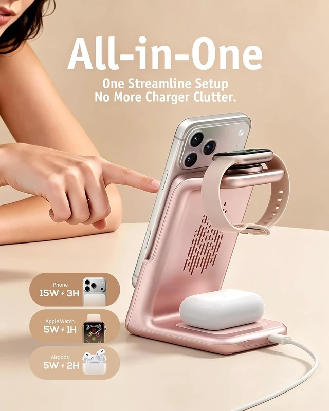 Alt view image 2 of 7 - AuraDock Charging Station for ,5000mAh Detachable Power Bank