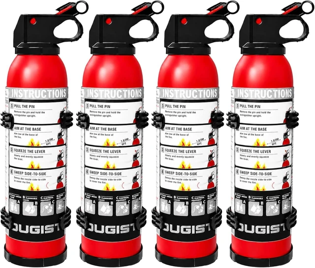 Main image of Small Fire Extinguisher for Home & Car (4-Pack, 1.32lb Each) Portable ABC Chemical Powder Fire Extinguishing Spray