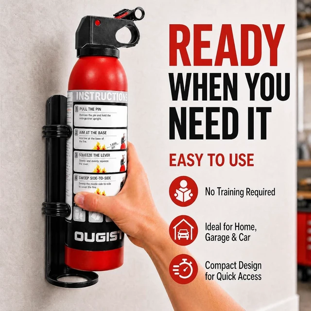 Alt view image 3 of 7 - Small Fire Extinguisher for Home & Car (4-Pack, 1.32lb Each) Portable ABC Chemical Powder Fire Extinguishing Spray