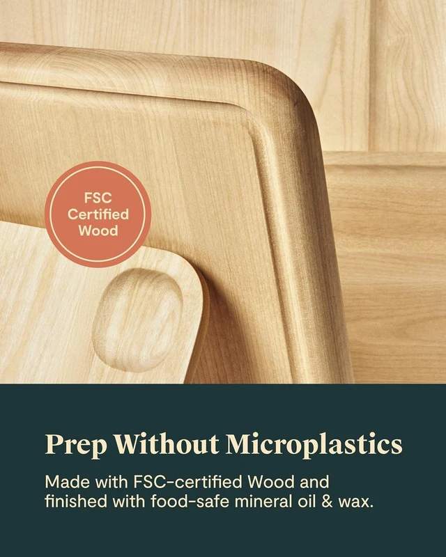 Alt view image 4 of 7 - 4-Piece Double Sided Wood Cutting Board Set