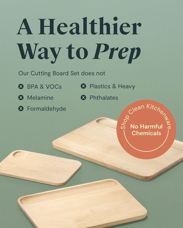 Alt view image 5 of 7 - 4-Piece Double Sided Wood Cutting Board Set