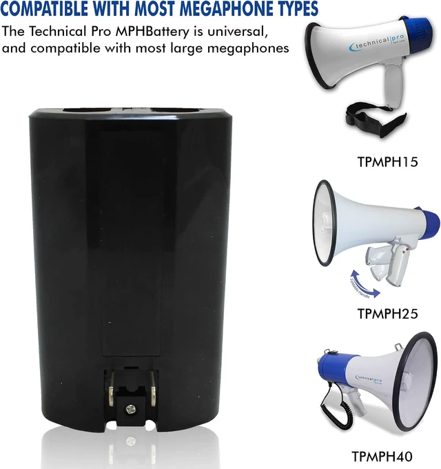 Alt view image 5 of 7 - (Pack of 2 Rechargeable Megaphone Battery