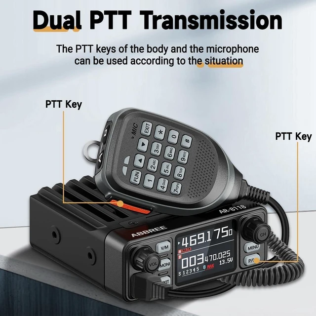 Alt view image 6 of 7 - GMRS Mobile Radio, 25W Long Range AR-8118 GMRS Repeater Capable Base Station, NOAA Emergency Weather Two Way Radio With Programming Cable,Cigar Adatper for Car Vehicle,Off Road Overlanding Gear