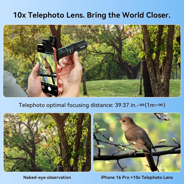 Alt view image 7 of 7 - 10X Tele-Macro Pro Dual Lens 2-in-1 for iPhone