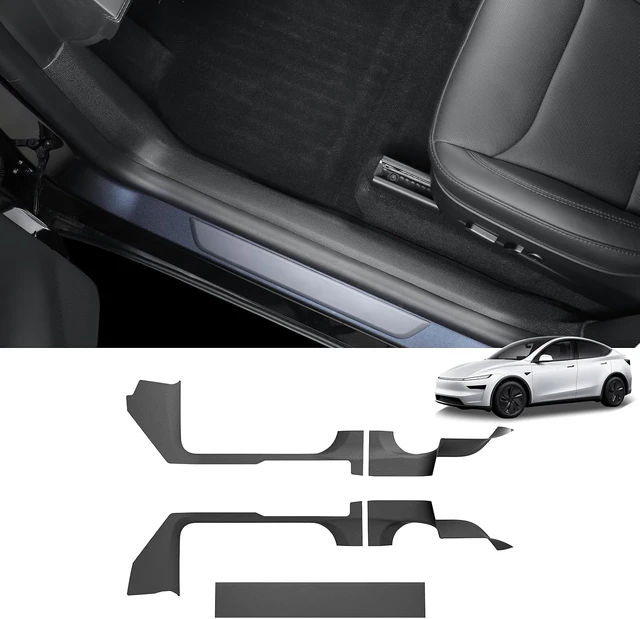 Alt view image 2 of 7 - 5PCS Door Sill & Seat Protectors for Tesla Model Y Juniper 2025+