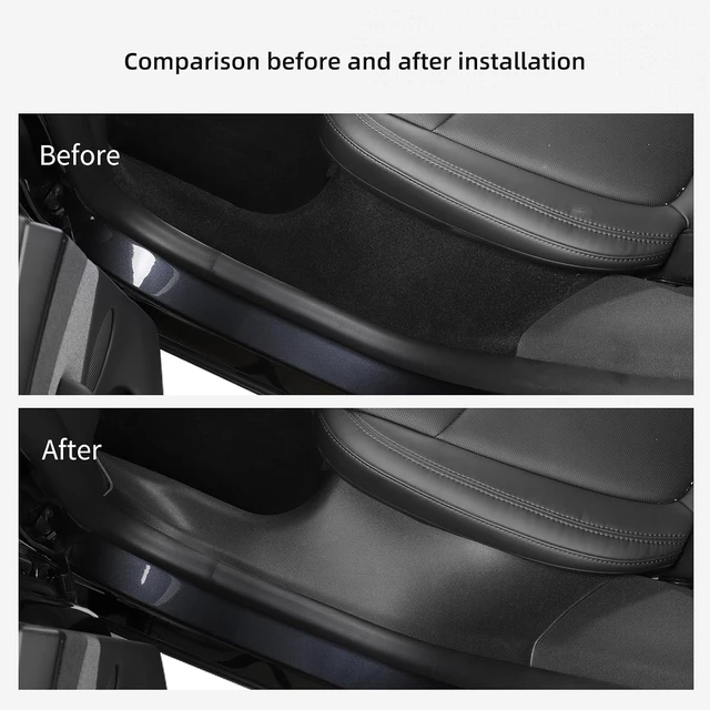 Alt view image 5 of 7 - 5PCS Door Sill & Seat Protectors for Tesla Model Y Juniper 2025+