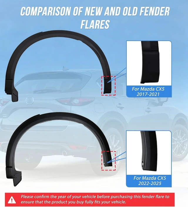 Alt view image 2 of 7 - Driver Side Rear Fender Trim for 2022-2025 Mazda CX5 Accessories
