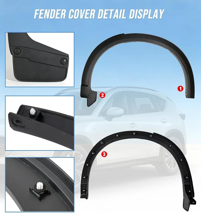 Alt view image 5 of 7 - Driver Side Rear Fender Trim for 2022-2025 Mazda CX5 Accessories