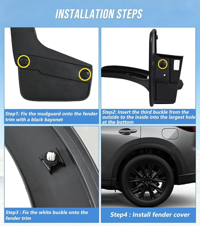Alt view image 6 of 7 - Driver Side Rear Fender Trim for 2022-2025 Mazda CX5 Accessories
