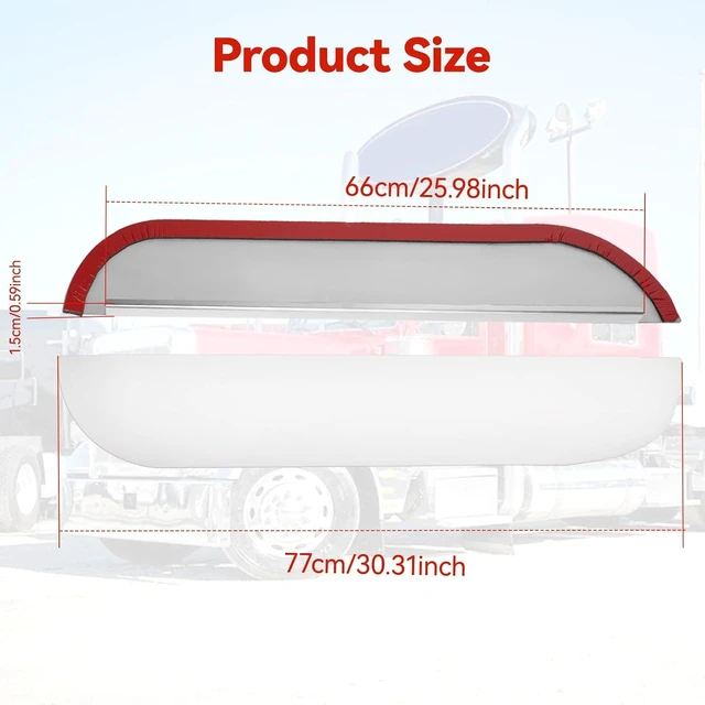 Alt view image 5 of 7 - 2PCS 5" Chopped Window Trim Fit for Peterbilt 379 386 389 2005+