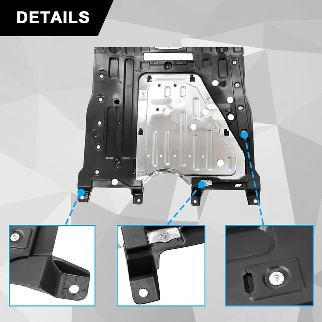 Alt view image 2 of 7 - Engine Lower Splash Shield Guard, Fit for Honda Civic 2012, Fit for Acura ILX 2013, Replace# 74110-TR3-A10 74110TR3A10, Lower Under Car Shield Cover