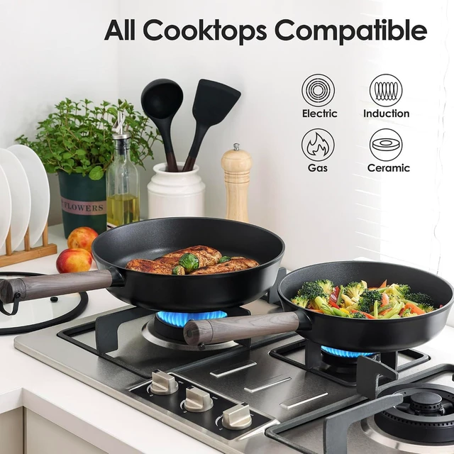 Alt view image 6 of 7 - 15Pcs Nonstick Cookware Set, Non-toxic Pots and Pans Set