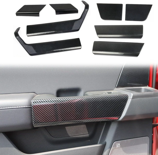 Main image of Carbon Fiber Interior Door Handle molding Cover Trims for Ford F150 2021-2026 for 2023-2026 F250 F350 Super Duty(4-Doors+Door Panel Decor)