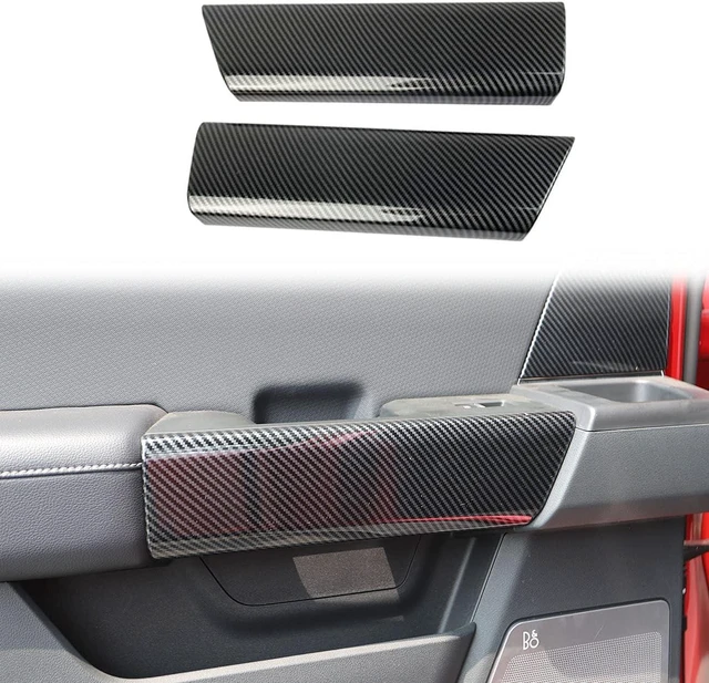 Alt view image 3 of 5 - Carbon Fiber Interior Door Handle molding Cover Trims for Ford F150 2021-2026 for 2023-2026 F250 F350 Super Duty(4-Doors+Door Panel Decor)