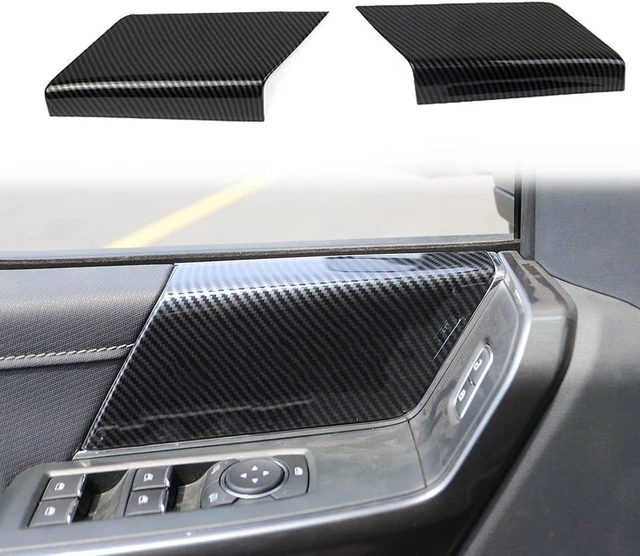 Alt view image 5 of 5 - Carbon Fiber Interior Door Handle molding Cover Trims for Ford F150 2021-2026 for 2023-2026 F250 F350 Super Duty(4-Doors+Door Panel Decor)