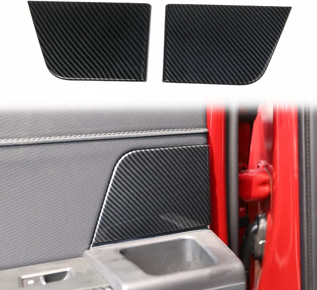Alt view image 4 of 5 - Carbon Fiber Interior Door Handle molding Cover Trims for Ford F150 2021-2026 for 2023-2026 F250 F350 Super Duty(4-Doors+Door Panel Decor)