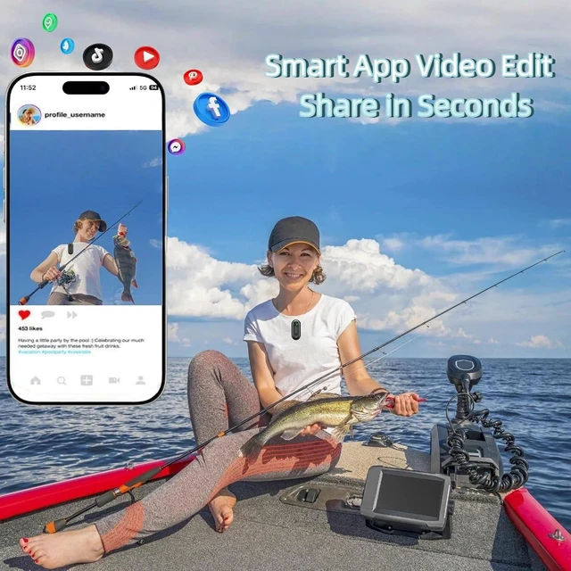 Alt view image 7 of 7 - 4K Thumb Action Camera with Memory Card Mini Body Camera with WiFi Magnetic Clip Wearable Hands-Free Recording POV Camera, Waterproof case, Mount Anywhere for Sports Vlogging Cycling (Dark Black,128G)