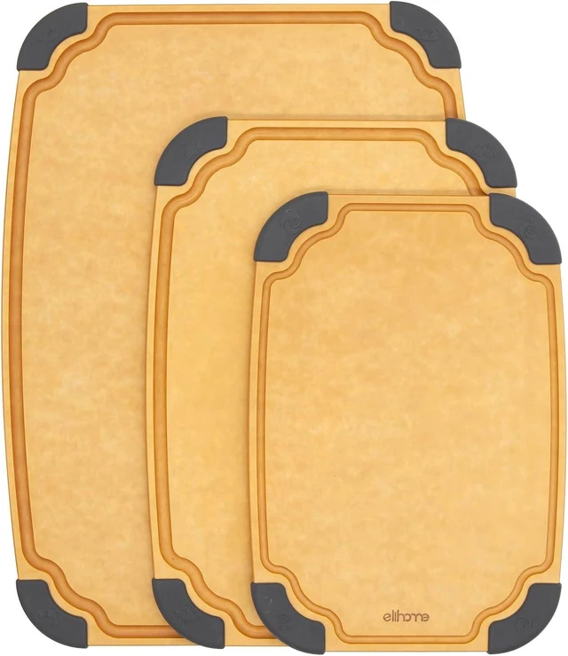 Main image of Essential Series 3-in-1 Cutting Board Set, Knife Friendly, Dishwasher Safe, Juice Groove, Reversible, Non-Porous, Eco-Friendly, Set of 3