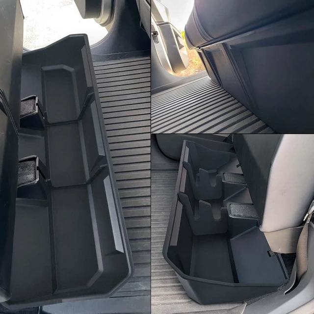 Alt view image 7 of 7 - MAXDOM Underseat Storage Fit for 2024-2025 Tesla Cybertruck Rear Under Seat Organizer Box (Black, For Cybertruck)