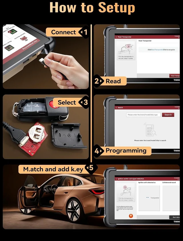 Alt view image 7 of 7 - TKEY101 Key Fob Replacement Kits for Vehicles