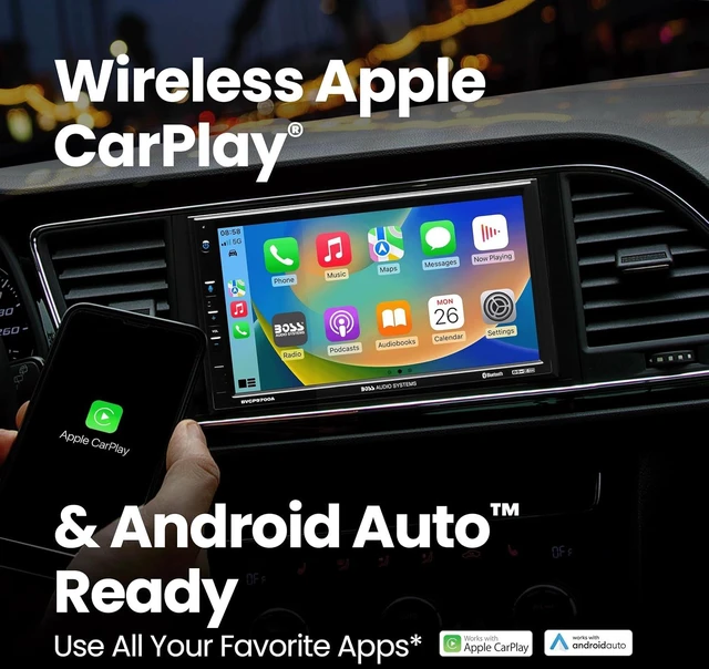 Alt view image 3 of 6 - BVCP9700A CarPlay Android Car Stereo, 7 Inch Touchscreen