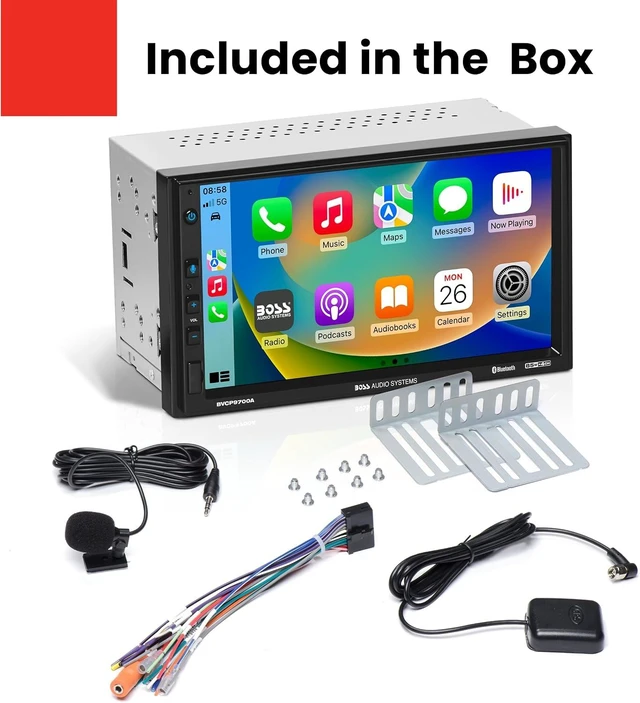 Alt view image 6 of 6 - BVCP9700A CarPlay Android Car Stereo, 7 Inch Touchscreen