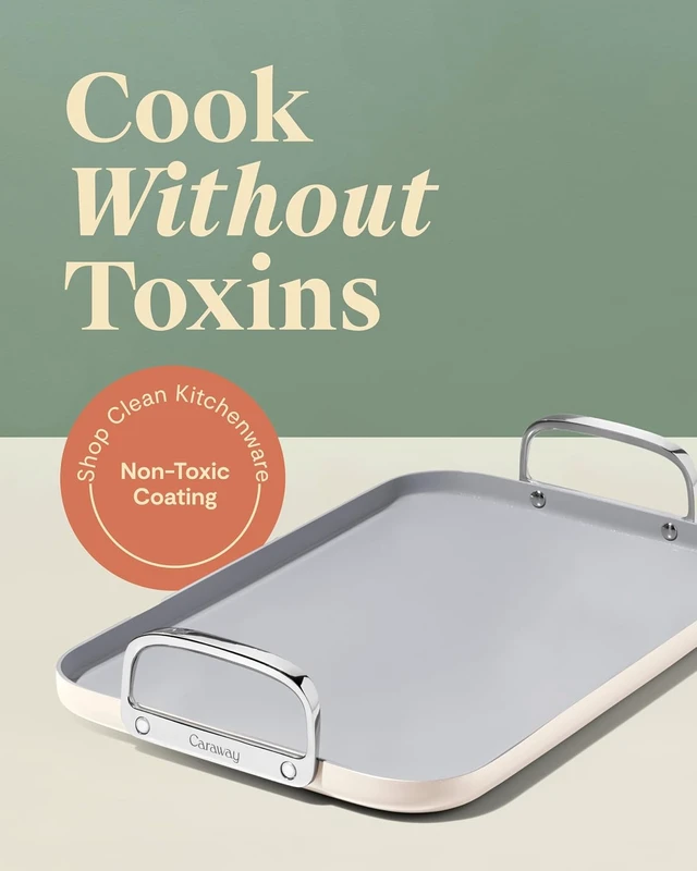 Alt view image 2 of 7 - Double Burner Griddle, 19x12" Griddle Pan