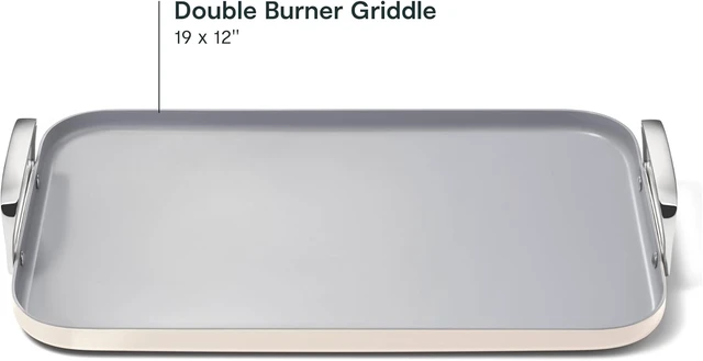 Alt view image 3 of 7 - Double Burner Griddle, 19x12" Griddle Pan