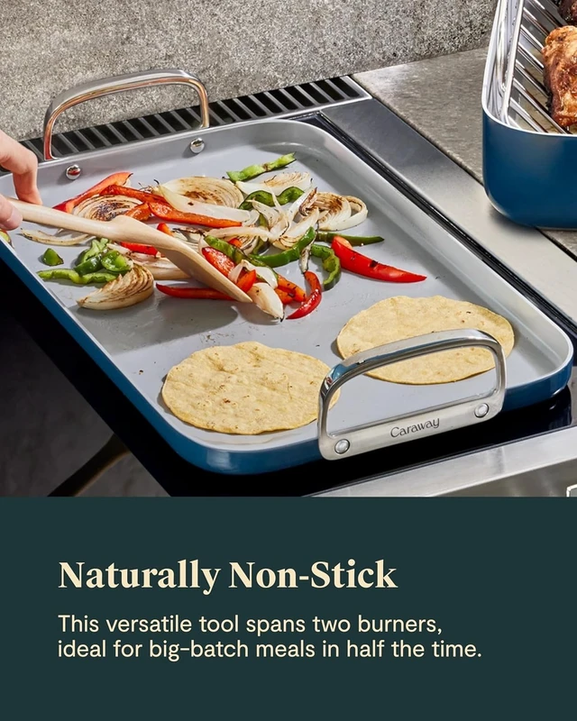 Alt view image 5 of 7 - Double Burner Griddle, 19x12" Griddle Pan