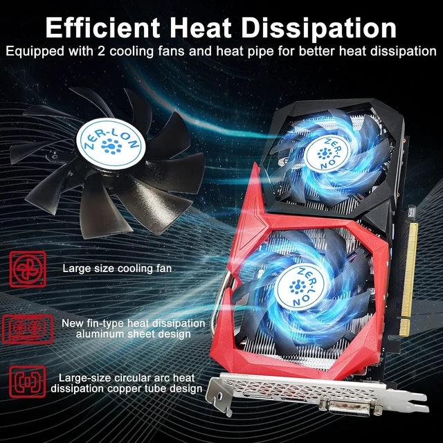 Alt view image 7 of 7 - GeForce GTX 1660 Super 6GB Graphics Cards, GDRR6 192Bit PCIE 3.0X16 Computer Gaming Gpu, Dual Freeze Fans Video Card with HDMI/DP/DVI Ports Support 4K and 8K HD