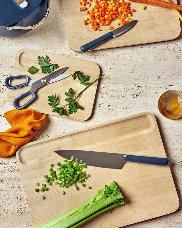 Alt view image 7 of 7 - 4-Piece Double Sided Wood Cutting Board Set