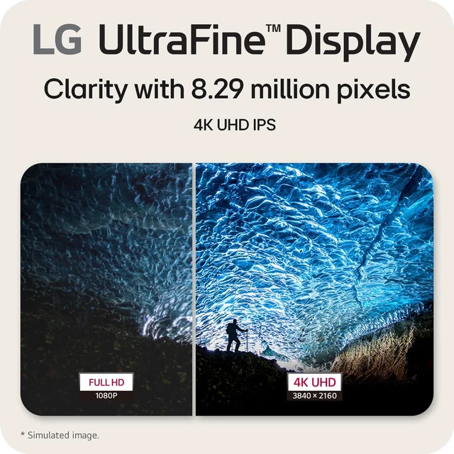 Alt view image 2 of 7 - 27US500-W Ultrafine 27" 4K UHD (3840x2160) IPS Monitor HDR10, Borderless Design, Reader Mode, Flicker Safe, Switch App, HDMI, DisplayPort (White)