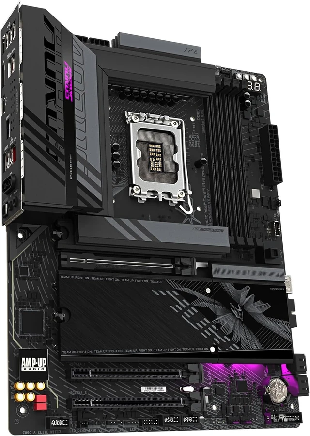 Alt view image 6 of 7 - Z890 AORUS Elite WIFI7 Core Ultra (Series 2) LGA 1851 Motherboard, ATX, DDR5, 4X M.2, PCIe 5.0, Thunderbolt 4, 2.5GbE LAN, EZ-Latch