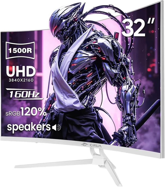 Main image of 32" 4K UHD 160Hz Curved Gaming Monitor 1500R, FreeSync (White)