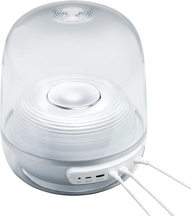 Alt view image 7 of 7 - SoundSticks 5 2.1-Channel Bluetooth Speaker with HDMI - White - 3-Way Speaker Design with Multicolor Light Show - Music Streaming & Auracast Multi-Speaker Connection