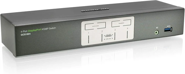 Alt view image 2 of 4 - IOGEAR 4-Port Dual View Dual-Link DVI KVMP Switch with Audio, w/Full Set of Cables,(GCS1644 TAA Compliant)