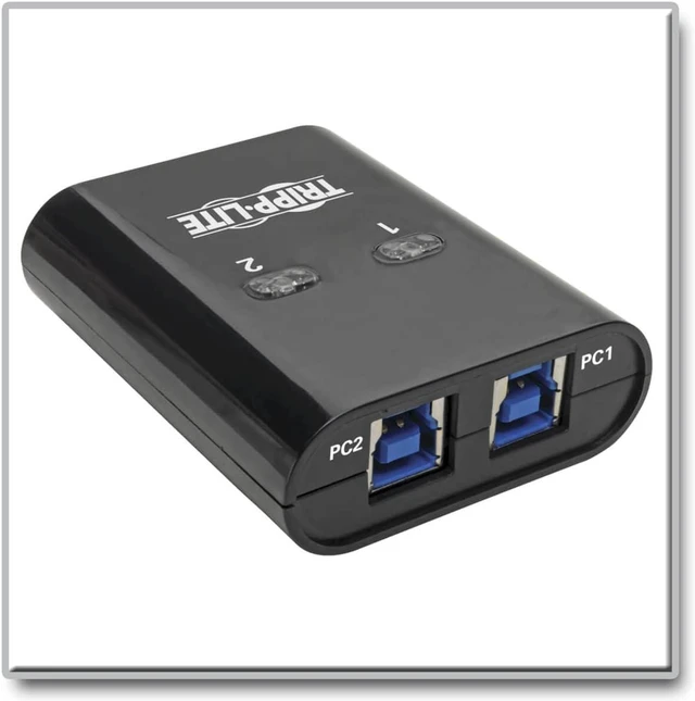 Alt view image 2 of 5 - Tripp Lite 2 Port USB Switch, USB 3.0 Peripheral Switch, SuperSpeed 5 Gbps, Black, 3 Year Warranty (U359-002)