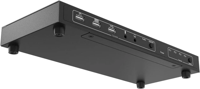 Alt view image 3 of 5 - BZBGEAR 4x1 4K UHD KVM Switcher with USB 2.0 Ports for Peripherals and Audio Support - BG-UHD-KVM41A
