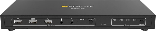 Alt view image 5 of 5 - BZBGEAR 4x1 4K UHD KVM Switcher with USB 2.0 Ports for Peripherals and Audio Support - BG-UHD-KVM41A