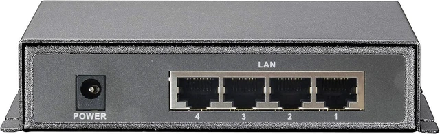 Alt view image 2 of 4 - Level One 120W 4 FE High Power PoE Plus 1 FE Switchwith Power Adapter