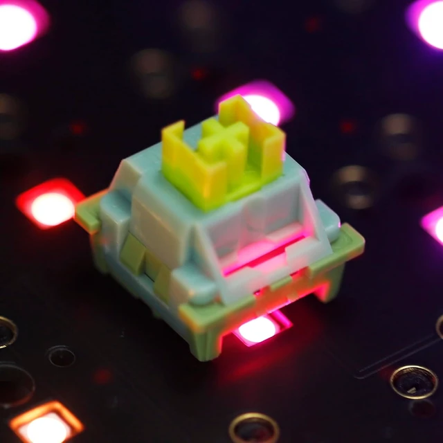 Alt view image 7 of 7 - Outemu SMD RGB 5 pin Panda Silent Peach Lemon MX Switch OTM for GK61 GK64 MX Mechanical Keyboard Switches