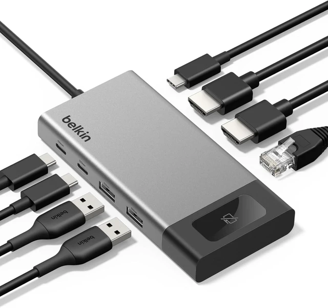 Main image of Belkin USB-C Hub 8-in-1 Dual 4K60Hz Display 100W for Windows