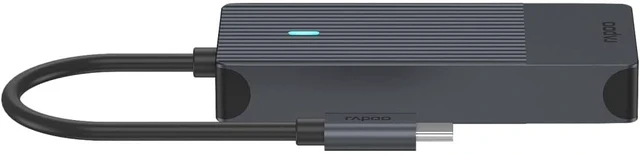 Alt view image 2 of 6 - Rapoo UCM-2001 USB-C Multiport Adapter 4-in-1, 100W Power Delievery, 4K HDMI, 2 USB-A 3.0 Data Ports, Compatible with MacBook Pro, MacBook Air, iPad Air/Pro, Surface Pro/Go, Laptop