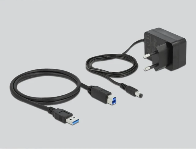 Alt view image 3 of 4 - Delock USB 3.0 Hub 4 Port + 1 Fast Charging Port Active with Power Supply, LED Lighting & Single Switch On/Off, 80 cm Cable Length, Grey, 63262