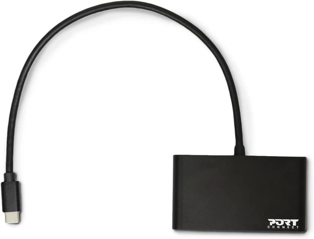 Alt view image 4 of 6 - Port Designs Type C Hub with 4 USB 3.0 Ports for High-Speed Data Transfer - Silver